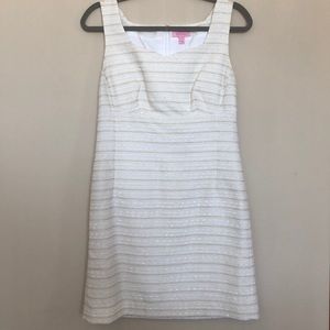 Lilly Pulitzer white and gold dress